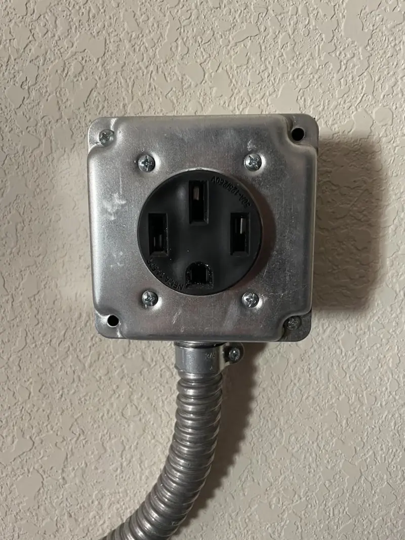 NEMA 14-50 outlet installed for Electrical Panel Upgrade in Rancho Murieta